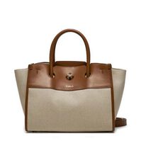 Furla Bolso Tesuto Canvas Natural Cognac   Furla Bolso Tesuto Canvas Natural Cognac   6